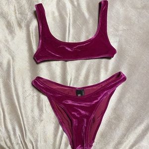 Triangl plum velvet bikini size xxs